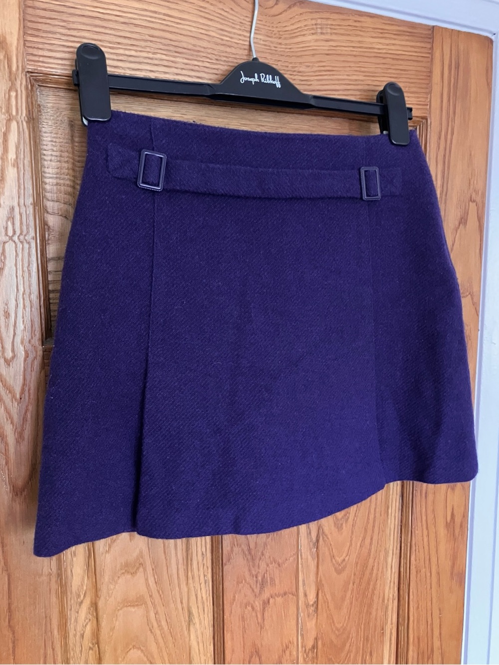 purple wool mini skirt